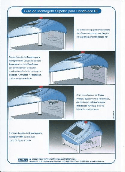 GUIA DE MONTAGEM SUPORTE HANDPIECE RF